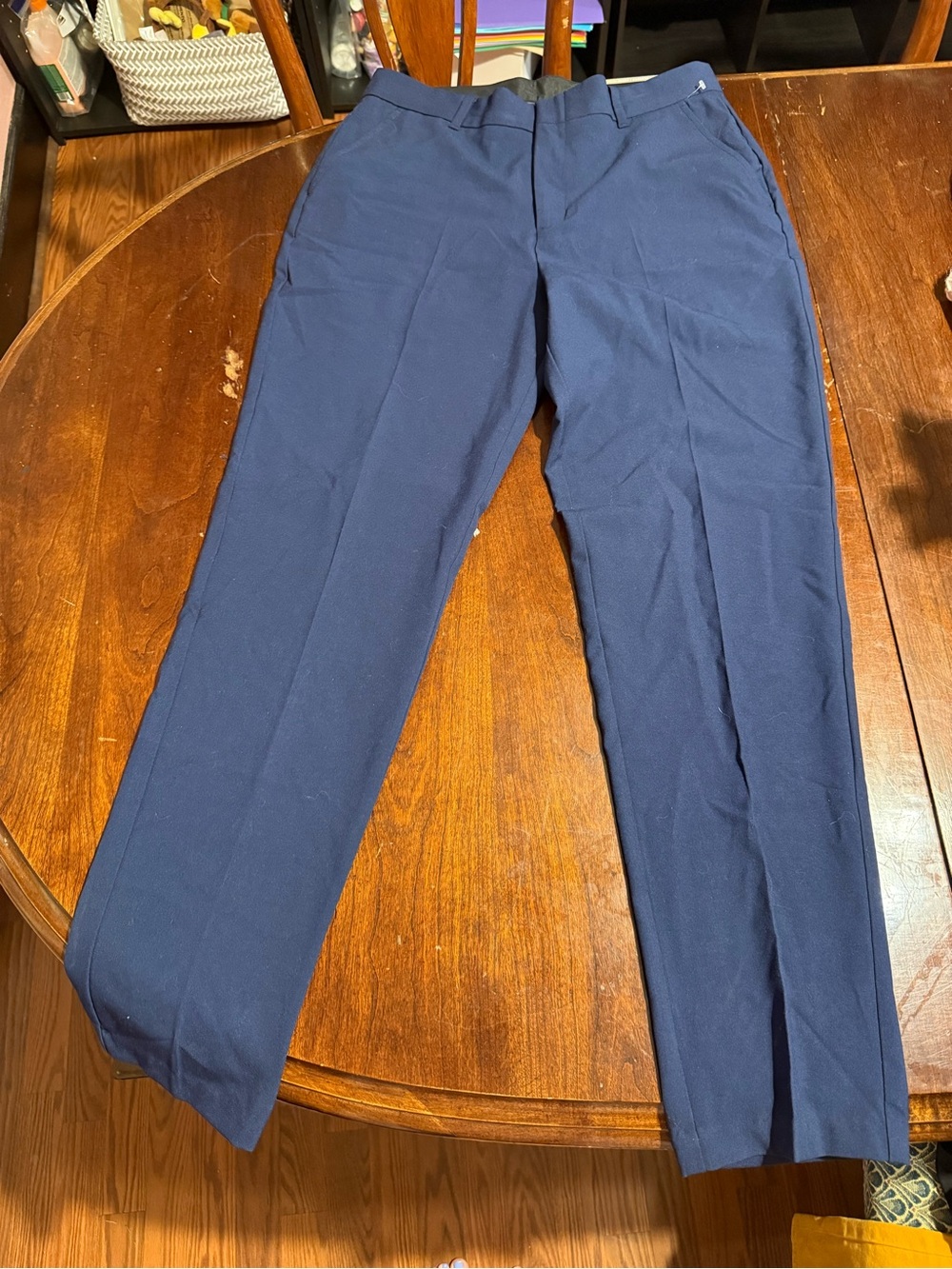 Van‎ Heusen Blue Boys Dress Pants – Straight Fit Husky Flex